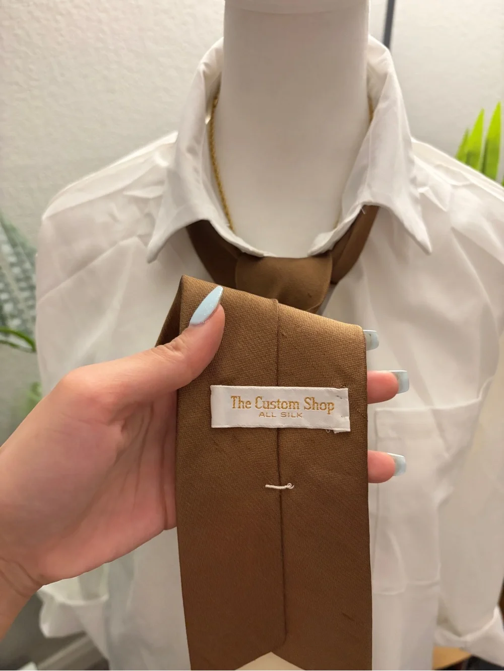 The Custom Shop Brown Silk Tie - Classic Men's Necktie